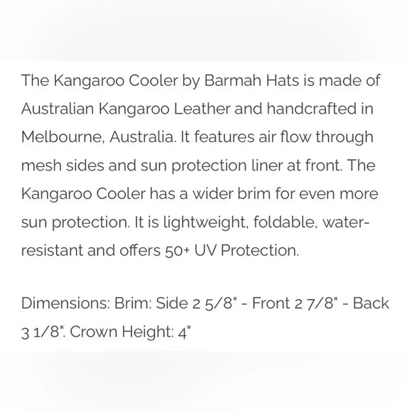Barmah Squashy Kangaroo Cooler Hat Sz XL - Picture 11 of 12
